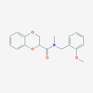 N-[(2-methoxyphenyl)methyl]-N-methyl-2,3-dihydro-1,4-benzodioxin-3-carboxamide