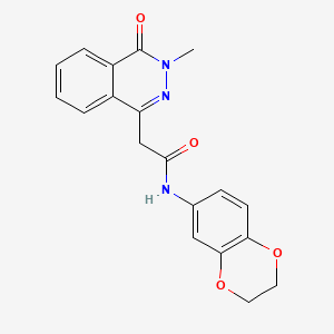 molecular formula C19H17N3O4 B1227652 N-(2,3-dihydro-1,4-benzodioxin-6-yl)-2-(3-methyl-4-oxophthalazin-1-yl)acetamide 