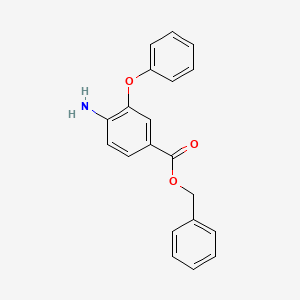 molecular formula C20H17NO3 B12276870 Benzyl 4-amino-3-phenoxybenzoate 