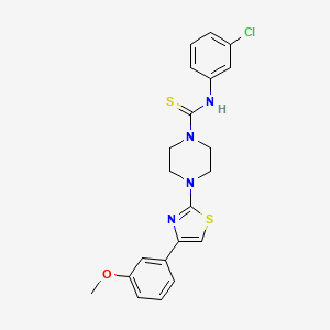 N-(3-chlorophenyl)-4-[4-(3-methoxyphenyl)-2-thiazolyl]-1-piperazinecarbothioamide