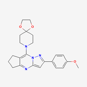 8-[11-(4-Methoxyphenyl)-1,8,12-triazatricyclo[7.3.0.03,7]dodeca-2,7,9,11-tetraen-2-yl]-1,4-dioxa-8-azaspiro[4.5]decane