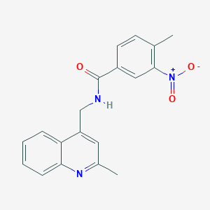 molecular formula C19H17N3O3 B1227691 4-甲基-N-[(2-甲基-4-喹啉基)甲基]-3-硝基苯甲酰胺 