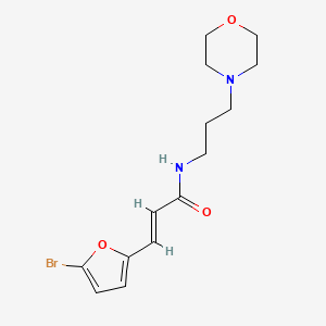 (E)-3-(5-bromo-2-furyl)-N-(3-morpholinopropyl)acrylamide;hydrochloride