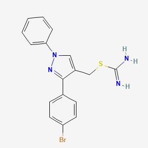 Carbamimidothioic acid [3-(4-bromophenyl)-1-phenyl-4-pyrazolyl]methyl ester