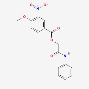 4-Methoxy-3-nitrobenzoic acid (2-anilino-2-oxoethyl) ester