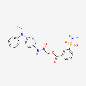3-(Methylsulfamoyl)benzoic acid [2-[(9-ethyl-3-carbazolyl)amino]-2-oxoethyl] ester
