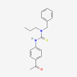 molecular formula C19H22N2OS B1227703 3-(4-Acetylphenyl)-1-(phenylmethyl)-1-propylthiourea 