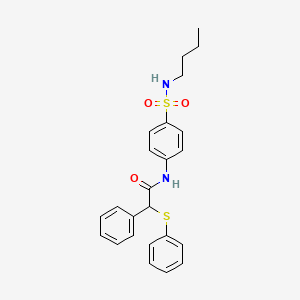 N-[4-(butylsulfamoyl)phenyl]-2-phenyl-2-(phenylthio)acetamide