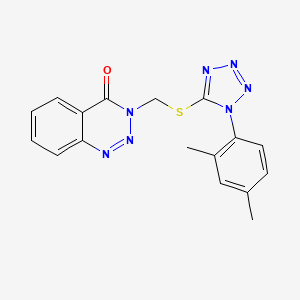3-[[[1-(2,4-Dimethylphenyl)-5-tetrazolyl]thio]methyl]-1,2,3-benzotriazin-4-one