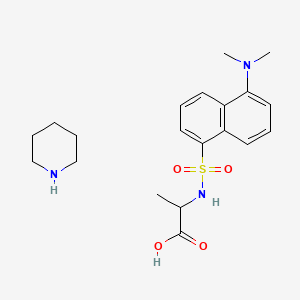 molecular formula C20H29N3O4S B12277387 2-[[5-(Dimethylamino)naphthalen-1-yl]sulfonylamino]propanoate;piperidin-1-ium CAS No. 83803-55-8