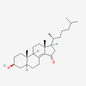 molecular formula C27H44O2 B1227764 5alpha-Cholest-8(14)-en-3beta-ol-15-one 