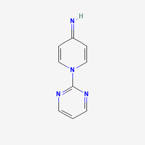 molecular formula C9H8N4 B1227784 1-(2-Pyrimidinyl)-4-imino-1,4-dihydropyridine CAS No. 67910-15-0