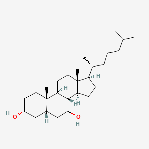 molecular formula C27H48O2 B1227792 5beta-Cholestane-3alpha,7alpha-diol CAS No. 3862-26-8