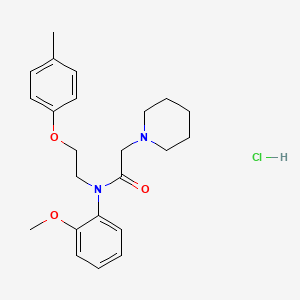 1-Piperidineacetamide, N-(o-methoxyphenyl)-N-(2-(p-tolyloxy)ethyl)-, hydrochloride