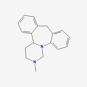 molecular formula C18H20N2 B1227807 4-methyl-2,4-diazatetracyclo[13.4.0.02,7.08,13]nonadeca-1(19),8,10,12,15,17-hexaene CAS No. 53245-50-4