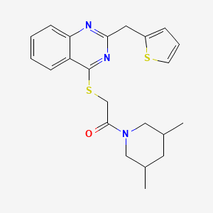 1-(3,5-Dimethyl-1-piperidinyl)-2-[[2-(thiophen-2-ylmethyl)-4-quinazolinyl]thio]ethanone