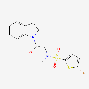 5-bromo-N-[2-(2,3-dihydroindol-1-yl)-2-oxoethyl]-N-methyl-2-thiophenesulfonamide