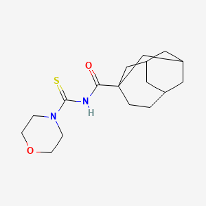 molecular formula C17H26N2O2S B1227816 N-(morpholin-4-ylcarbonothioyl)tricyclo[4.3.1.1~3,8~]undecane-3-carboxamide 