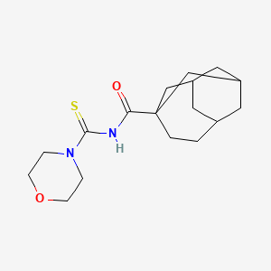 N-(morpholin-4-ylcarbonothioyl)tricyclo[4.3.1.1~3,8~]undecane-3-carboxamide