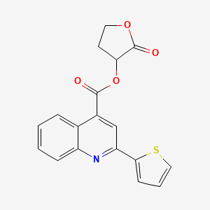 2-Thiophen-2-yl-4-quinolinecarboxylic acid (2-oxo-3-oxolanyl) ester