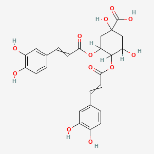 3,4-Bis[3-(3,4-dihydroxyphenyl)prop-2-enoyloxy]-1,5-dihydroxycyclohexane-1-carboxylic acid