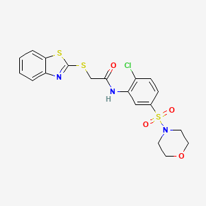 2-(1,3-benzothiazol-2-ylthio)-N-[2-chloro-5-(4-morpholinylsulfonyl)phenyl]acetamide