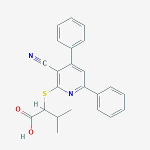 2-[(3-Cyano-4,6-diphenyl-2-pyridinyl)thio]-3-methylbutanoic acid