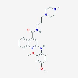 2-(2,4-dimethoxyanilino)-N-[3-(4-methyl-1-piperazinyl)propyl]-4-quinolinecarboxamide