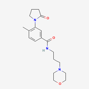 4-methyl-N-[3-(4-morpholinyl)propyl]-3-(2-oxo-1-pyrrolidinyl)benzamide