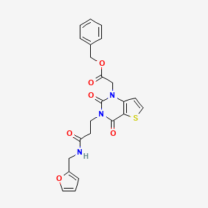 2-[3-[3-(2-Furanylmethylamino)-3-oxopropyl]-2,4-dioxo-1-thieno[3,2-d]pyrimidinyl]acetic acid (phenylmethyl) ester