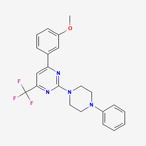 4-(3-Methoxyphenyl)-2-(4-phenylpiperazin-1-yl)-6-(trifluoromethyl)pyrimidine