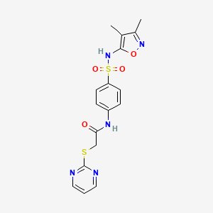 N-[4-[(3,4-dimethyl-5-isoxazolyl)sulfamoyl]phenyl]-2-(2-pyrimidinylthio)acetamide