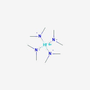 molecular formula C8H24HfN4 B012279 Hafnium, tetrakis(dimethylamino)- CAS No. 19962-11-9