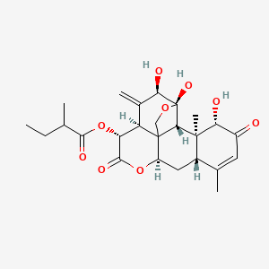 molecular formula C25H32O9 B1227914 Ailanthinone, dehydro- CAS No. 53683-70-8