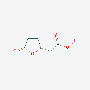 molecular formula C6H5FO4 B1227926 fluoro 2-(5-oxo-2H-furan-2-yl)acetate CAS No. 32486-23-0