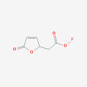 2-Furanacetic acid, 2-fluoro-2,5-dihydro-5-oxo-, (+)-