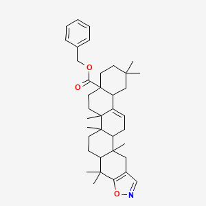 molecular formula C38H51NO3 B12279262 Benzyl 1,2,8,8,15,22,22-heptamethyl-20-oxa-19-azahexacyclo[12.11.0.02,11.05,10.015,23.017,21]pentacosa-11,17(21),18-triene-5-carboxylate 