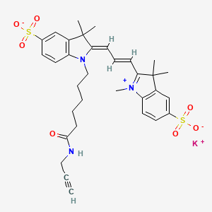 molecular formula C33H38KN3O7S2 B12279279 diSulfo-Cy3 alkyne 