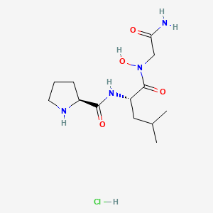 molecular formula C13H25ClN4O4 B12279282 H-Pro-Leu-Gly-NHOH.HCl 