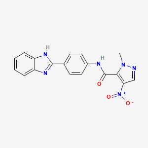 N-[4-(1H-benzimidazol-2-yl)phenyl]-2-methyl-4-nitro-3-pyrazolecarboxamide