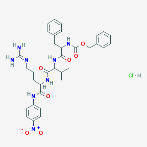 molecular formula C34H43ClN8O7 B12279326 Cbz-DL-Phe-DL-Val-DL-Arg-pNA.HCl 