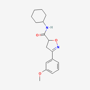 N-cyclohexyl-3-(3-methoxyphenyl)-4,5-dihydroisoxazole-5-carboxamide