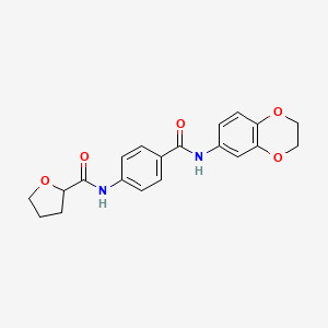 N-[4-[(2,3-dihydro-1,4-benzodioxin-6-ylamino)-oxomethyl]phenyl]-2-oxolanecarboxamide