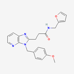 molecular formula C22H22N4O3 B1227940 N-(2-furanylmethyl)-3-[3-[(4-methoxyphenyl)methyl]-2-imidazo[4,5-b]pyridinyl]propanamide 