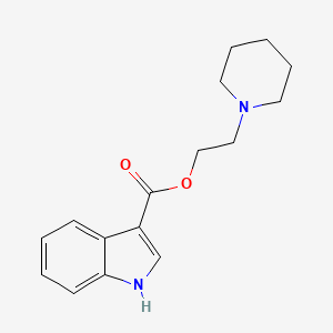 molecular formula C16H20N2O2 B1227941 2-(Piperidin-1-yl)ethyl 1H-indole-3-carboxylate 