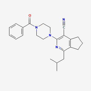 3-(4-benzoyl-1-piperazinyl)-1-(2-methylpropyl)-6,7-dihydro-5H-cyclopenta[c]pyridine-4-carbonitrile