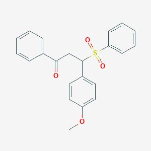 3-(Benzenesulfonyl)-3-(4-methoxyphenyl)-1-phenyl-1-propanone