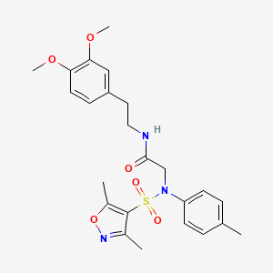 N-[2-(3,4-dimethoxyphenyl)ethyl]-2-[N-[(3,5-dimethyl-4-isoxazolyl)sulfonyl]-4-methylanilino]acetamide