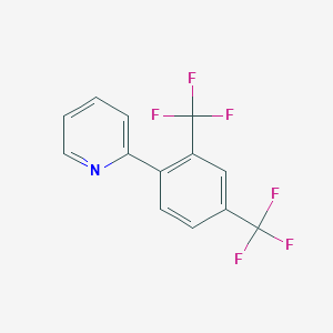 molecular formula C13H7F6N B12279776 2-(2,4-Bis(trifluoromethyl)phenyl)pyridine 