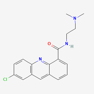 molecular formula C18H18ClN3O B1227989 4-Acridinecarboxamide, 7-chloro-N-(2-(dimethylamino)ethyl)- CAS No. 106626-80-6
